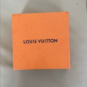 Louis Vuitton Black Leather Belt with Silver Buckle